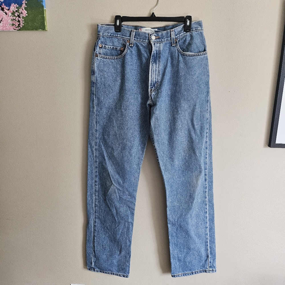 Levi's 505 Regular Fit Jeans 36x34 100% Cotton Light Wash